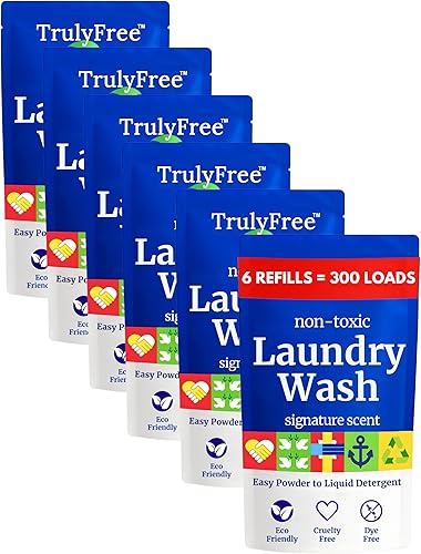 Miniatura 11 de Truly Free Detergente Natural para Ropa para Piel Sensible Ecológico, a Base de Plantas, Seguro para Ropa de Bebé Polvo Limpio y Fácil