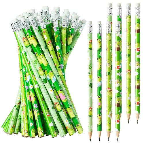 Xqumoi 60Pcs Frog Pencils with Eraser - Summer Frog #2