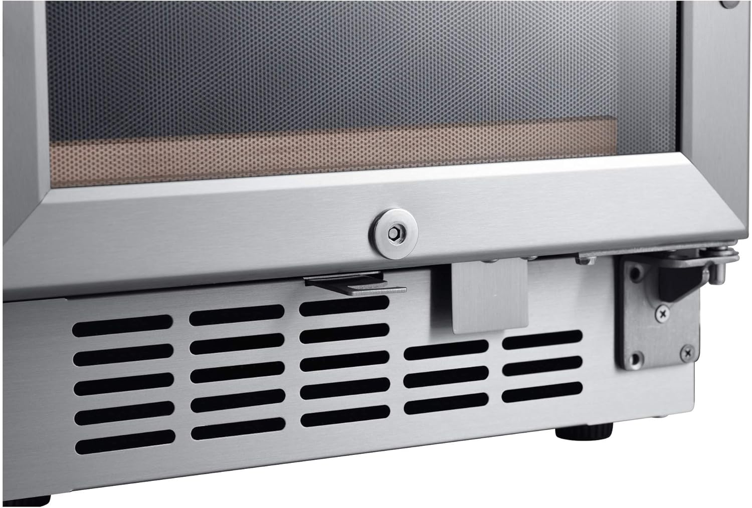 EdgeStar CWR302SZ 15 Inch Wide 25 Bottle Built-In Single Zone Wine Cooler with Reversible Lockable Door and LED Lighting - Stainless Steel