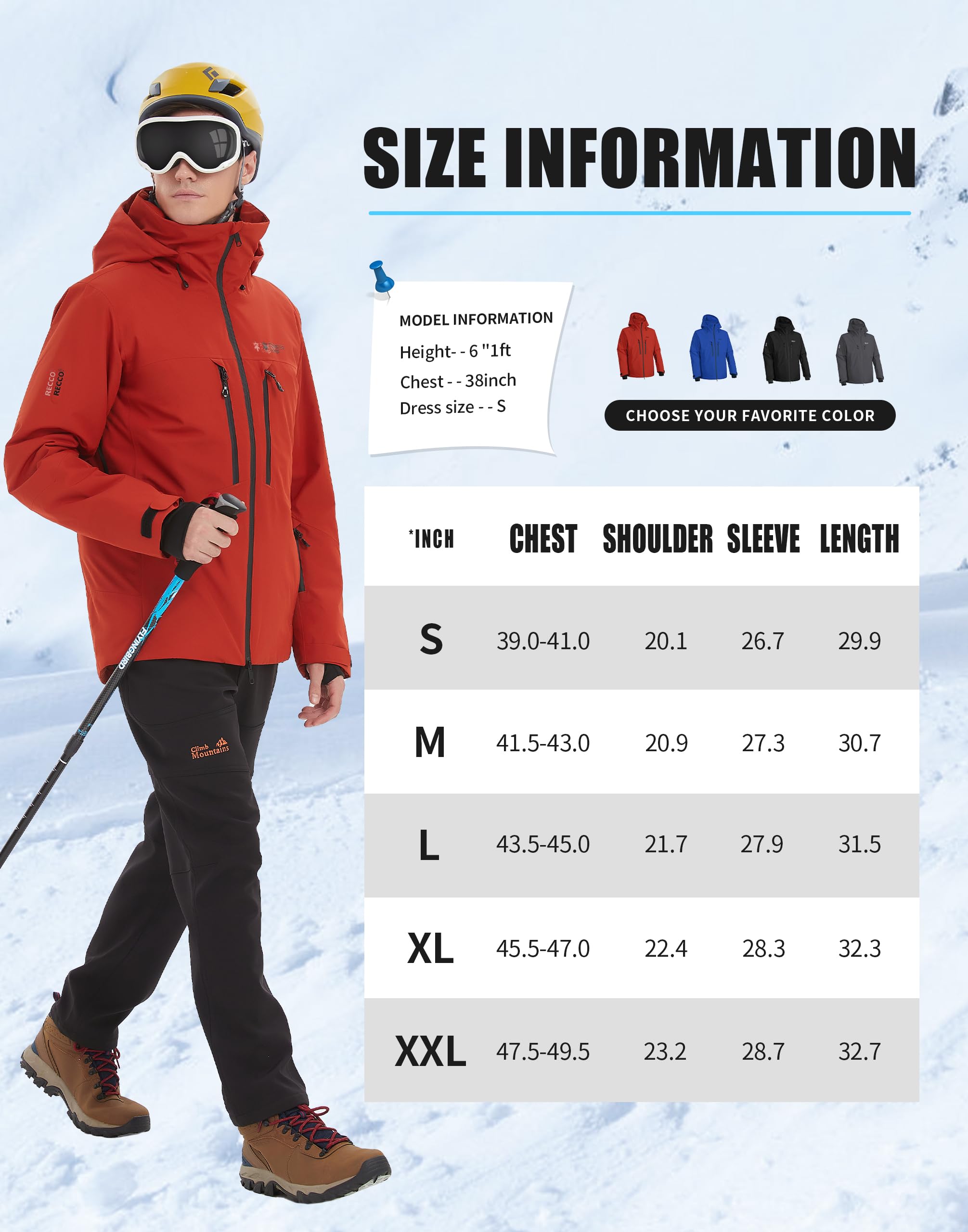 Pioneer Camp Giacca da sci da uomo impermeabile isolata Snowboard Gear freddo inverno caldo montagna neve cappotto
