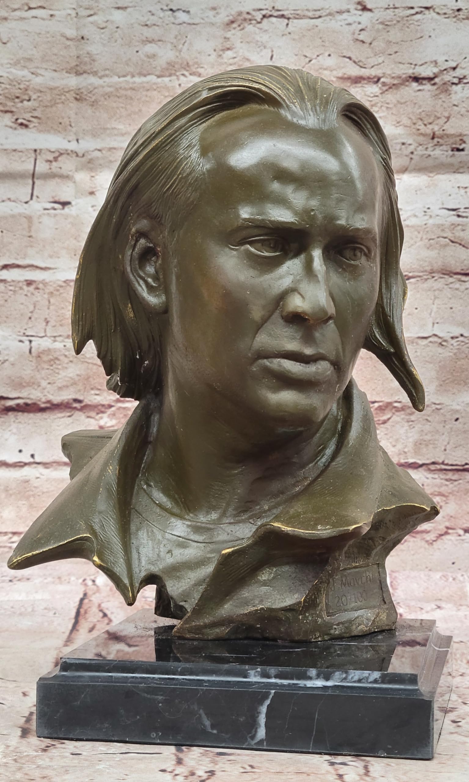 Mavchi Signed Nicolas Cage Bronze Bust Statue Hot Cast Movie Memorabilia Collectible Edition Artwork Sale Figure Decoratice Art by Classy Bronze