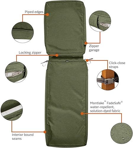 Miniatura 4 de Classic Accessories Montlake - Funda de cojín y diván para patio, Heather Fern