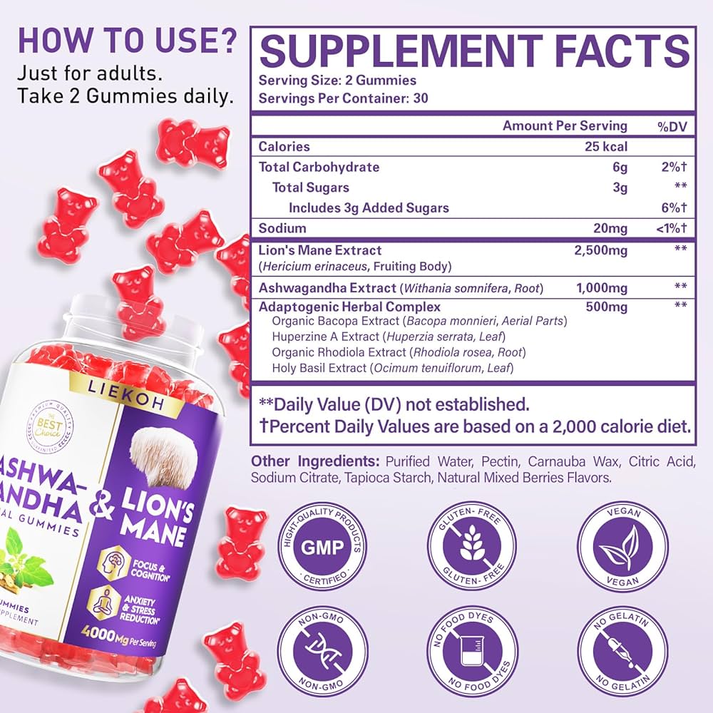 Amazon.com: Ashwagandha Gummies - Organic Ashwagandha