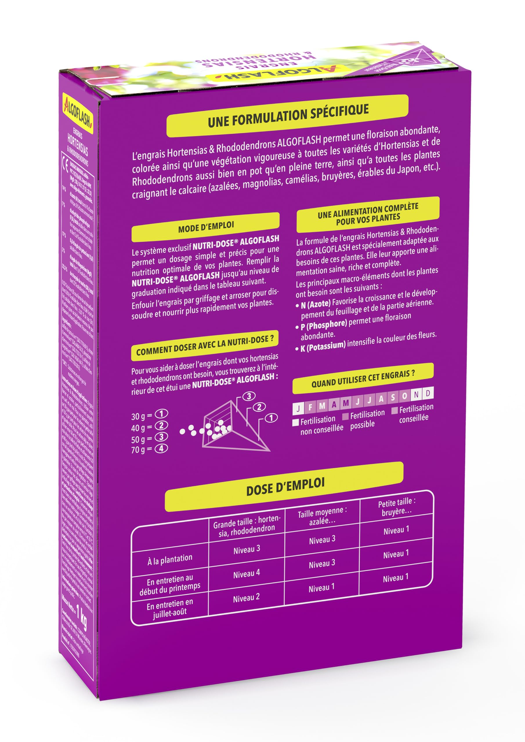 Zuurminnende Meststof - ALGOFLASH - Hortensia's, Rododendrons En Azalea 800 G Uab