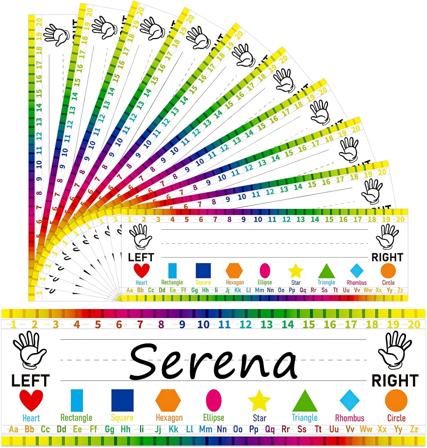 36PCS Traditional Manuscript Name Plates for Kids Multipurpose Name