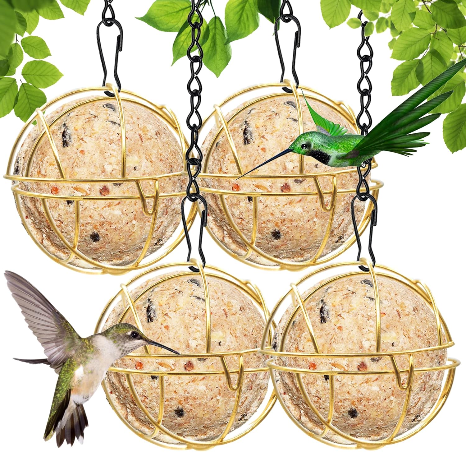 Meißenknödelhalter Vogelfutterstation,4er Set Kleine Hochwertiger