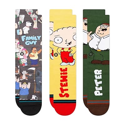 Stance Family Values Family Guy 3 Pack Crew Cut Socks Shoes