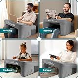 Portabuddy Tavolo gonfiabile per computer portatile per divano gioco – Tavolo portatile regolabile in altezza con poggiapolsi e fodera lavabile, accessori PS5, divano tavolo per laptop (design - 6