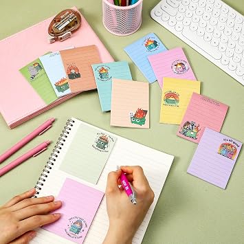 12 Pcs Funny Sticky Notes for Work, 4x3 Inches