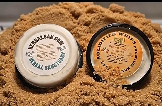 Whipped Shea Butter Body Moisturizer, Brown Sugar Solidified Whips with Coconut Oil and Vitamin E, Natural Fragrance