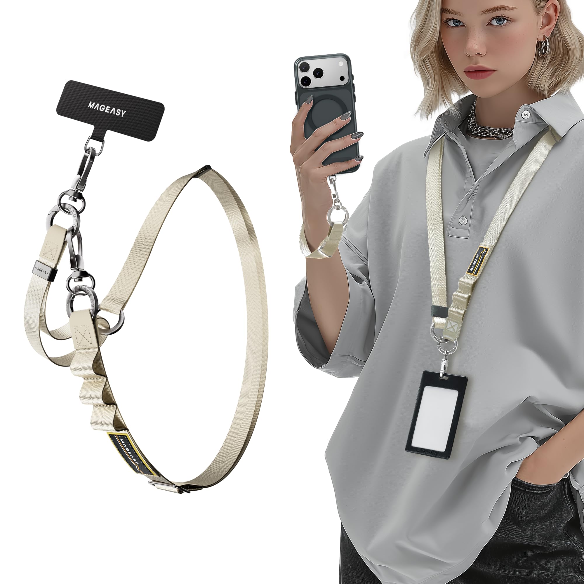 Amazon.com: MAGEASY 2-IN-1 Cellphone Lanyard Crossbody + Wrist