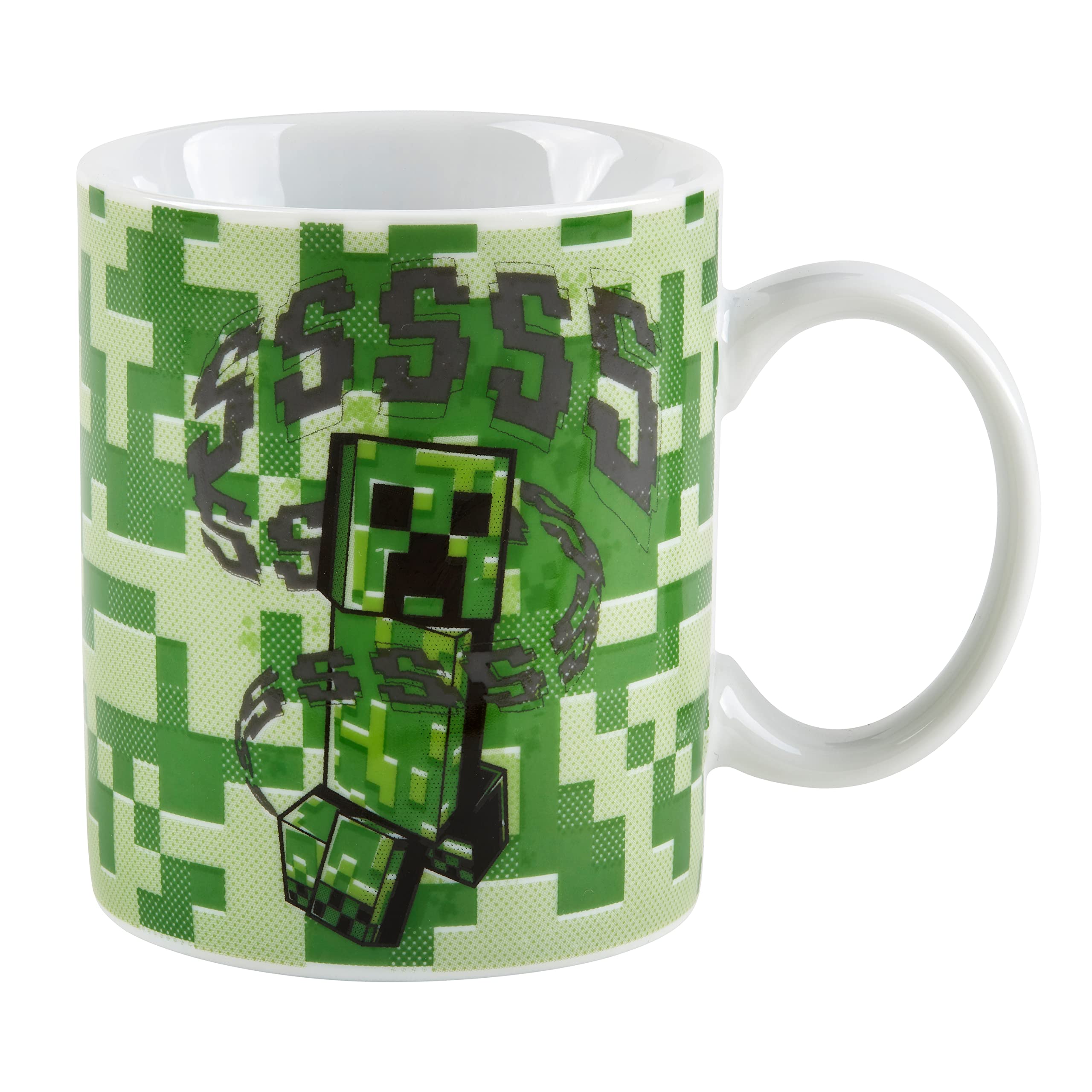 Minecraft Multi Ceramic Mug | Hot & Cold Drinks | Home Or Office | Gift For Adult Kids | 312 Ml Creeper Sss