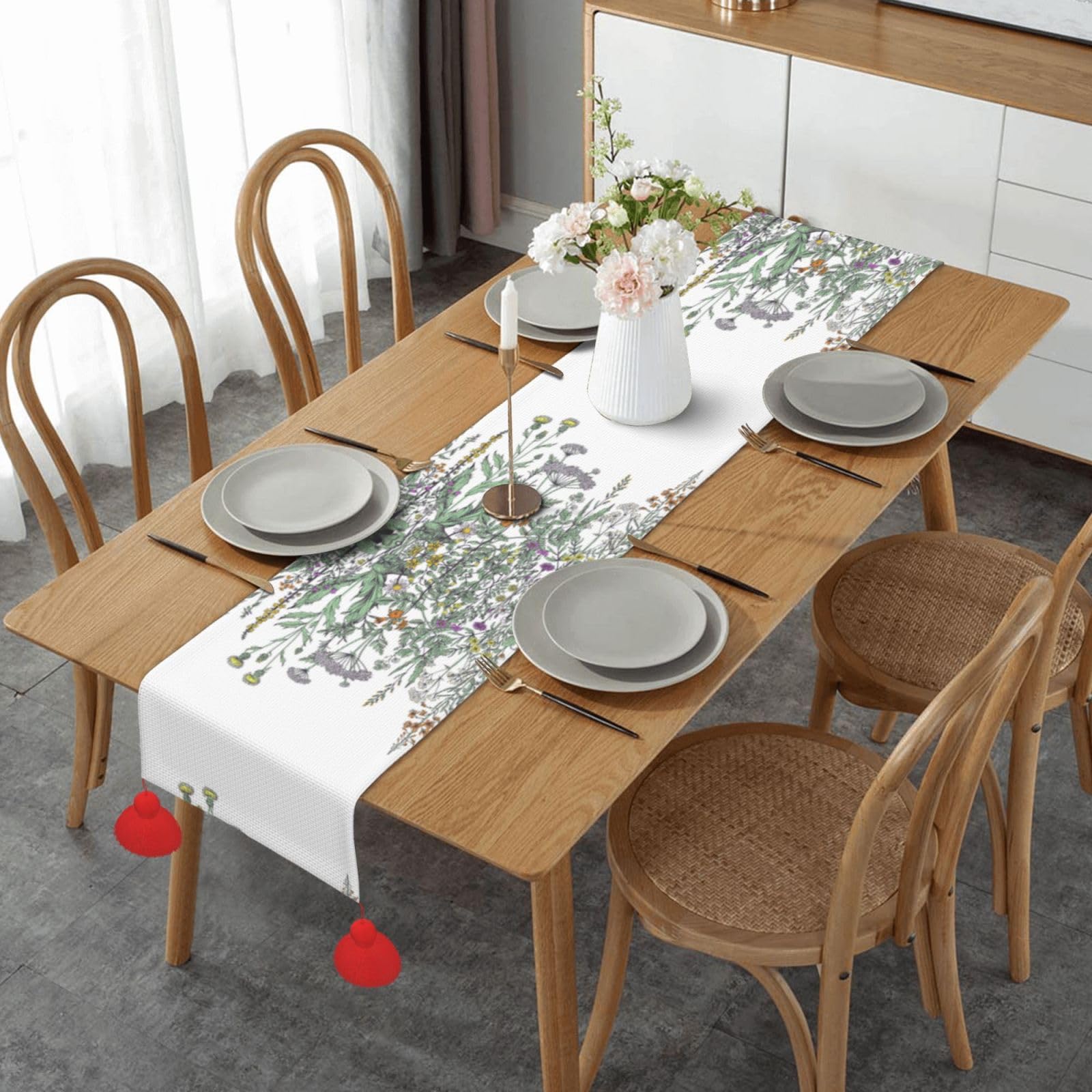 Chemin de table de salle à manger rustique pour rompre la monotonie