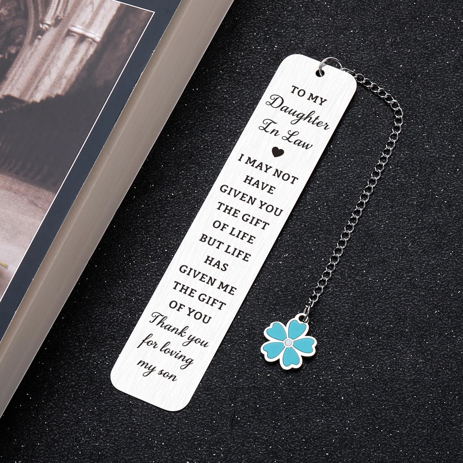 Daughter in Law Gifts from Mother in Law - Mothers Day Gifts for Daughter in Laws Birthday Future Daughters in Laws Gift for Mothers Day Birthday Wedding Anniversary, Bookmark for Book Lover Women