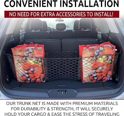 Miniatura 2 de Red de carga para maletero estilo sobre con 3 bolsillos para Ford Explorer 2020-2025  Accesorios de coche  Organizadores de maletero y