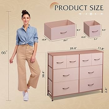 Amazon.com - WLIVE 8 Drawer Dresser for Bedroom, Wide Fabric