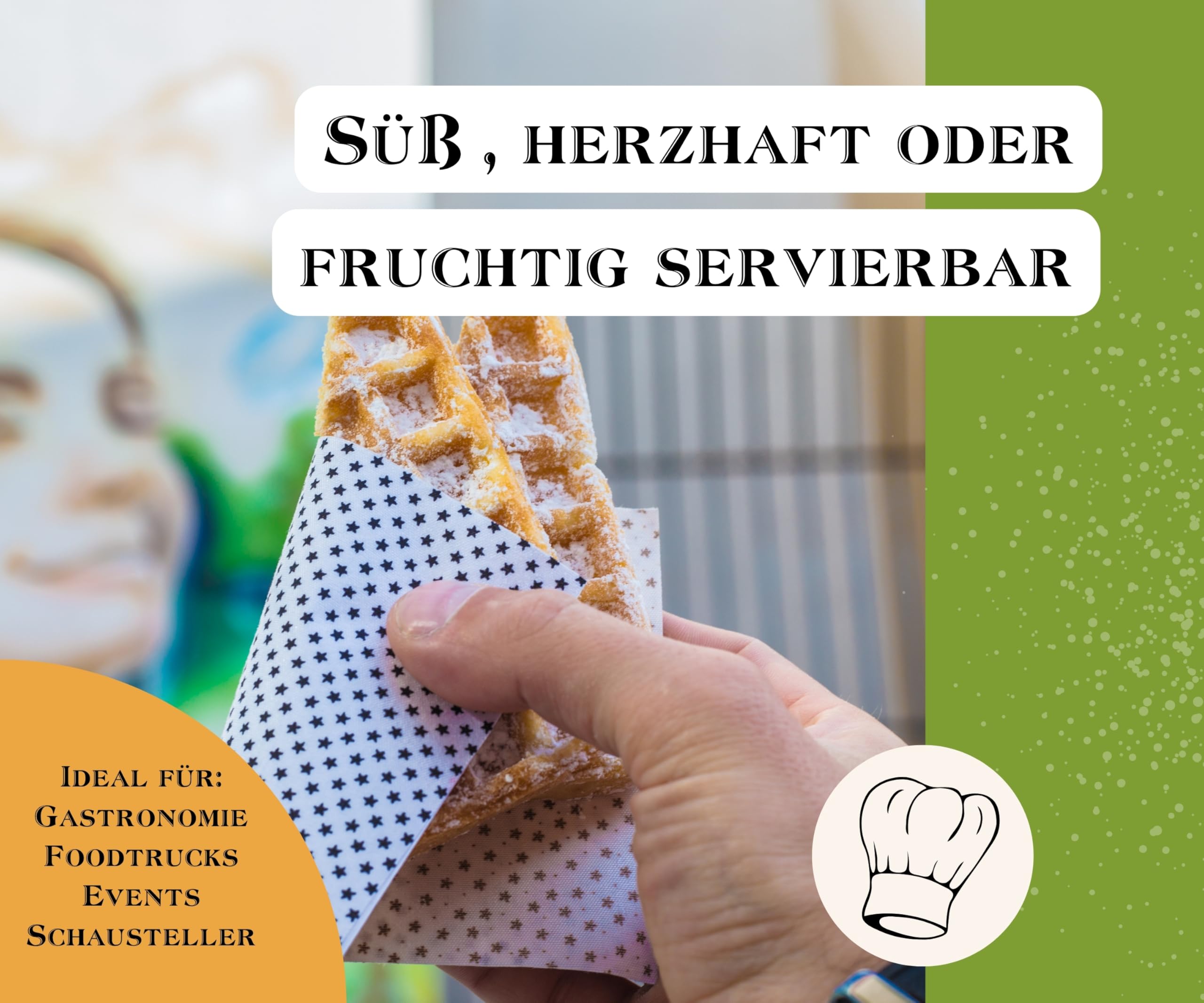 BEST BACK Vegane Waffel Backmischung 5 kg, 5er Pack (1kg)