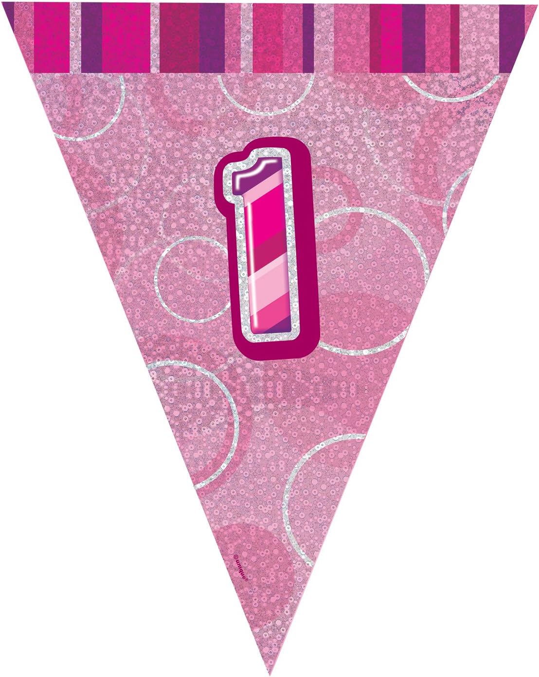 Unique Party 90787-9ft Foil Glitz Black Happy 70th Birthday Banner