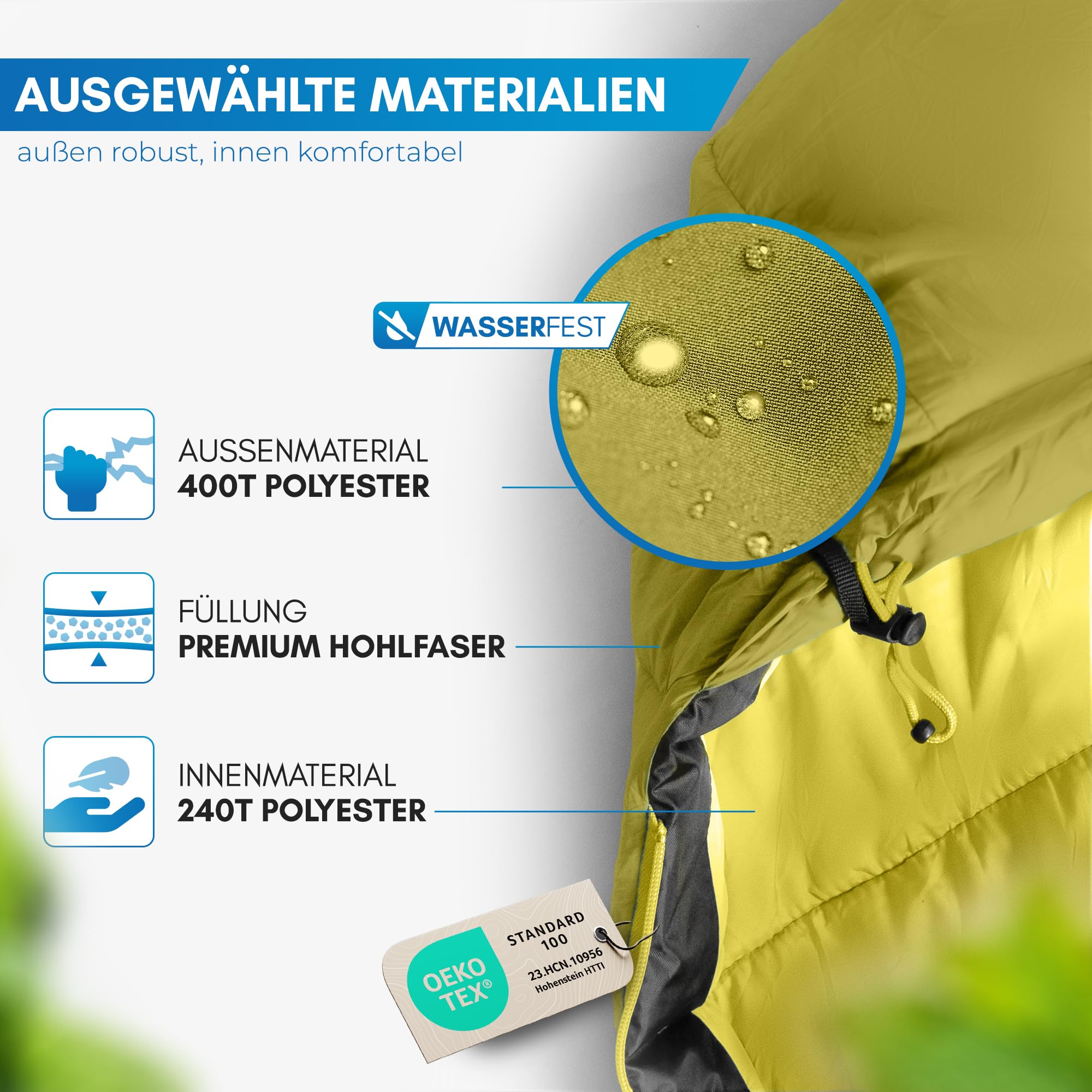 NORDMUT® Sacco a Pelo per Adulti – Dimensioni di Trasporto Ridotte & Ultra Leggero (900/1500 g) – 3 Stagioni (250 GSM) & Sacco a Pelo Estivo (100 GSM) – Mummia