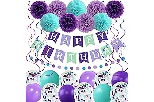 "Mew Mermaid" Girls Under The Sea Birthday Decorations Party Supplies