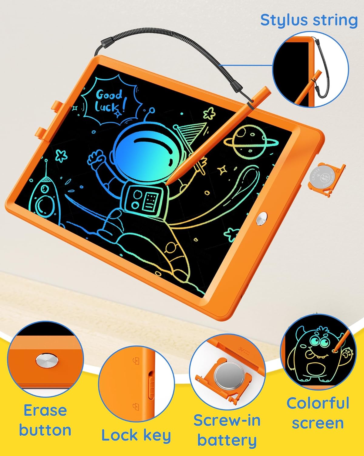 TEKFUN 8.5inch + 10inch Doodle Board Colorful LCD Writing Tablet