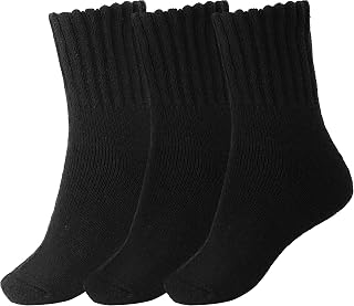 BomKinta Fall Socks for Women Winter Solid Thick Warm Socks Wool Socks