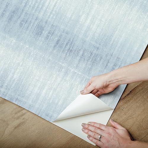 Miniatura 7 de WallPops! Papel pintado azul de Santuario para despegar y pegar