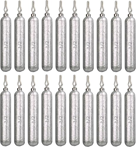 Miniatura 12 de Reaction Tackle Pesos de tiro de caída - Plomos para pesca de tiro de caída de agua salada y agua dulce - Forma de lápiz delgado - Plomos de pesca