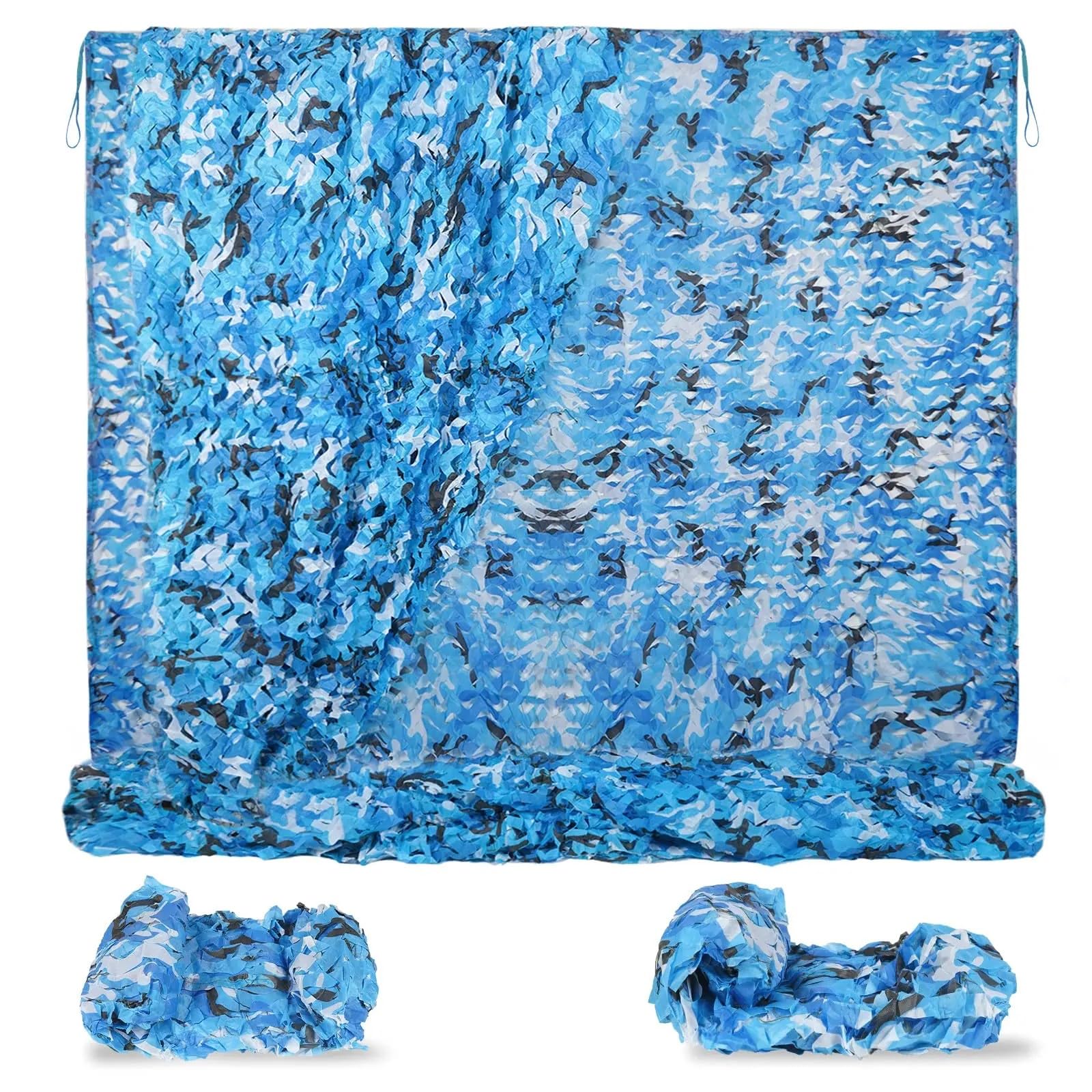 NEWFUN Tarnnetz 4x6M, blau, Tarnnetz Sonnenschutz für Deko Waldlandschaft Jagd Sichtschutz Outdoor Camping Garten,Ocean,Outdoor-Dekoration
