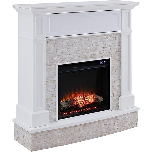 SEI Furniture Jacksdale Fireplace, New White
