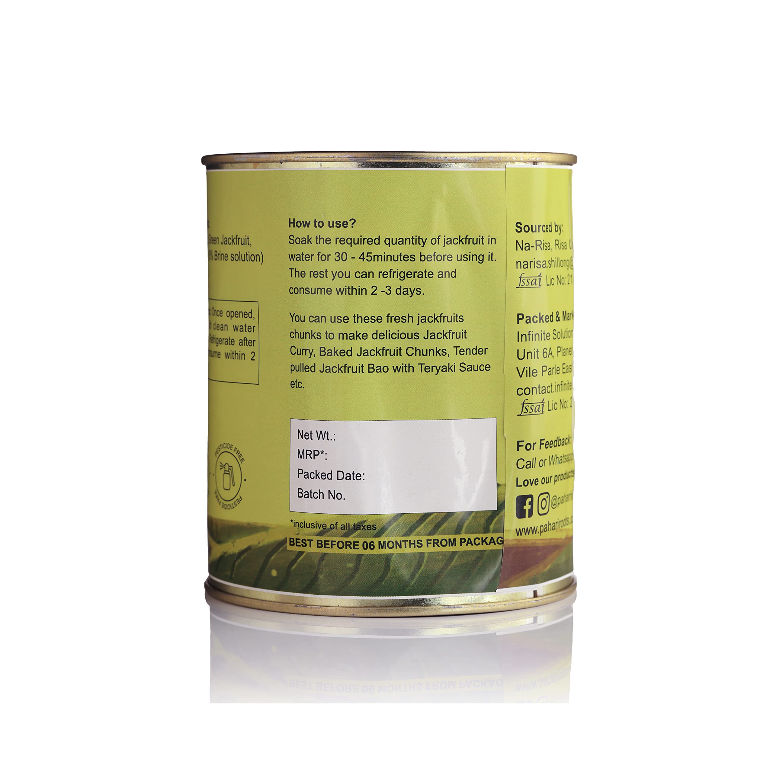 Pahari Roots - Fresh Local Produce Jackfruit in Brine, 850 Gm 1