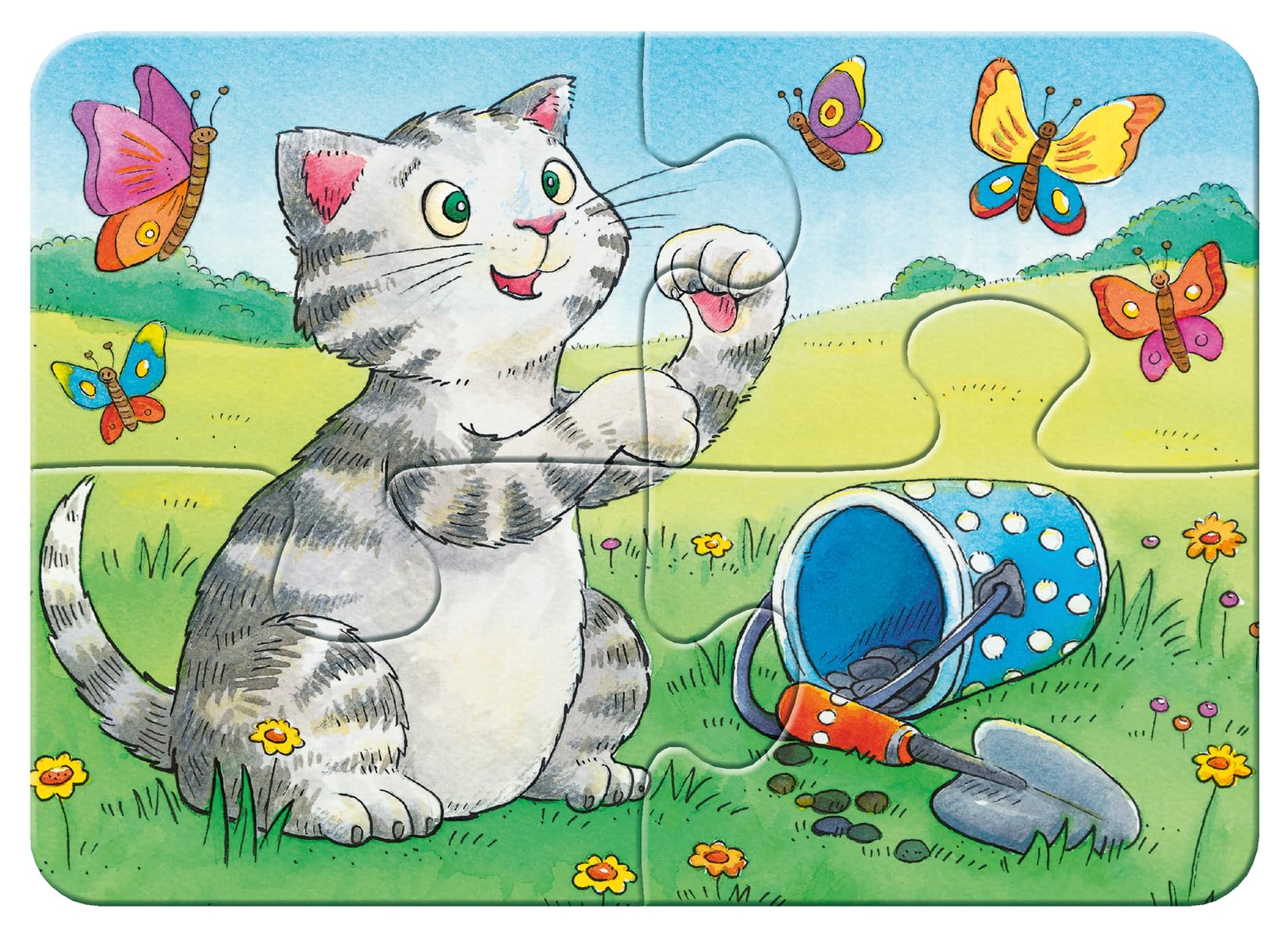 Niedliche Haustiere. My first Puzzle. 4 Motive