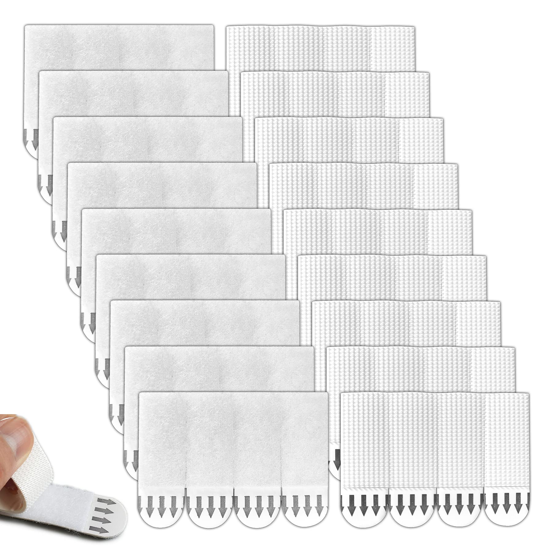 Brelet 36-Pairs(72 Strips) Picture Hanging Strips Heavy Duty, Photo Frame Stickers for Wall, Double Side Hook Loop Mounting Tapes, Damage Free Removable Wall Fastener for Picutre Frame Hanging (S)
