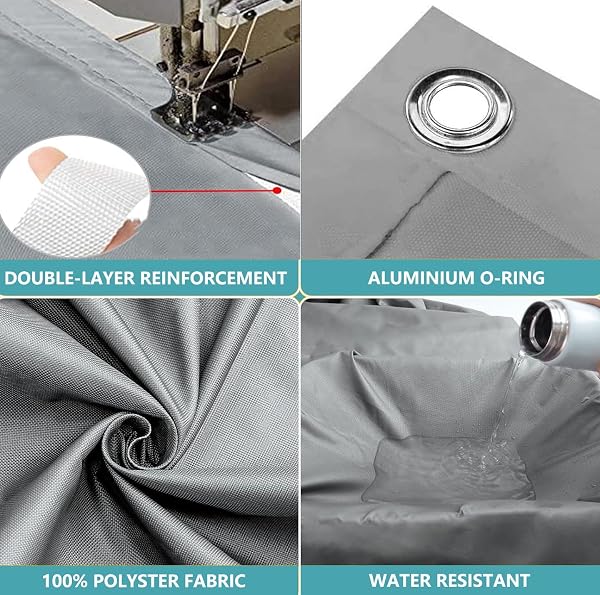 Voiles Ombrages Imperméable Rectangulaire 2.5x4M Bâche dombrages,Voiles Solaire,Pare-Soleil Jardin Balcon 100% Toiles Ombrages UV Protection pour Patio Terrasse Extérieur avec Oeillets et Cordons - 4