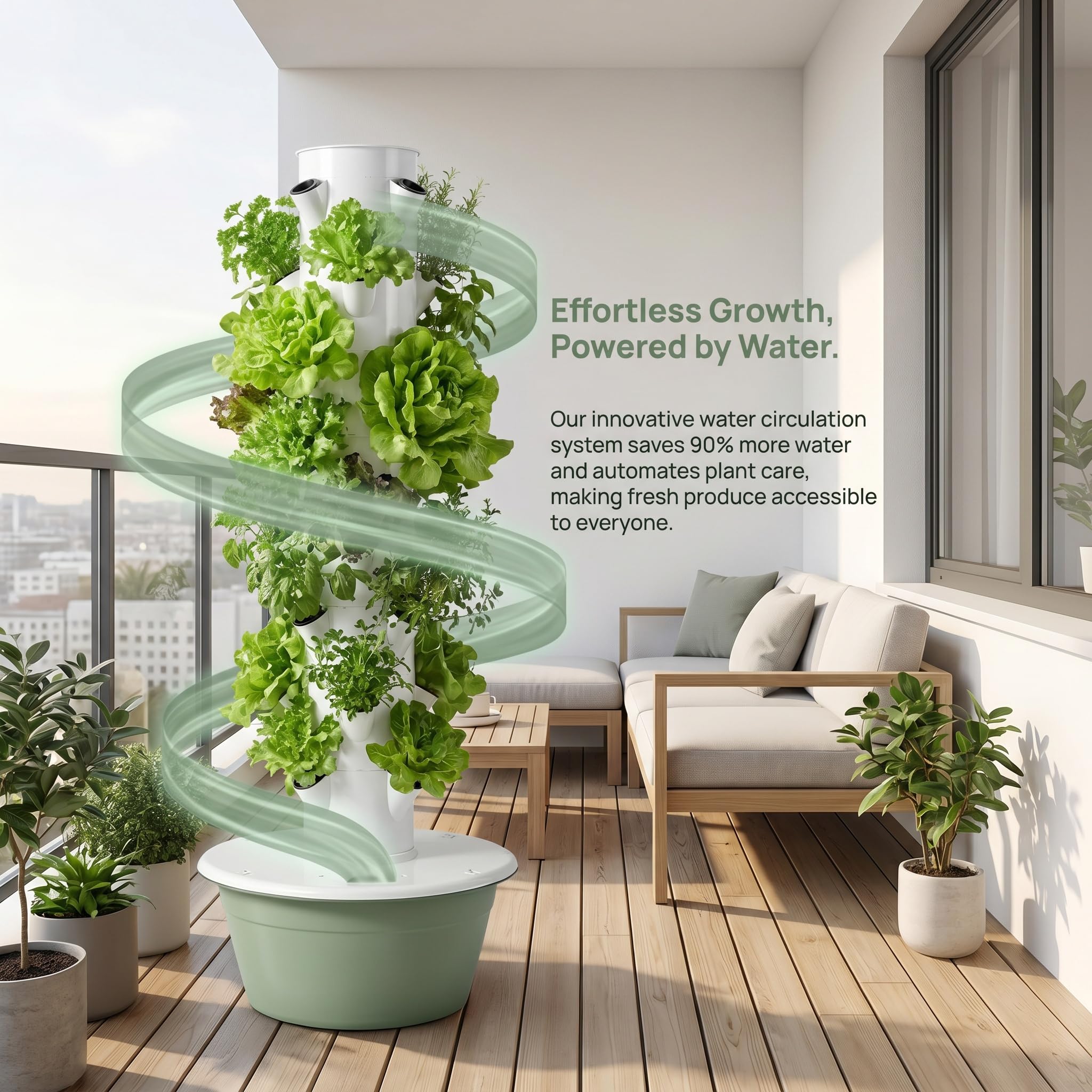 Kit De Cultivo Hidropónico En Torre para Interiores: 20/28/36 Orificios para Plantas, Luz Led De Cultivo De 64/80/96 W, Ideal para Fresas Y Jardinería De Interior, 5 7 Layer