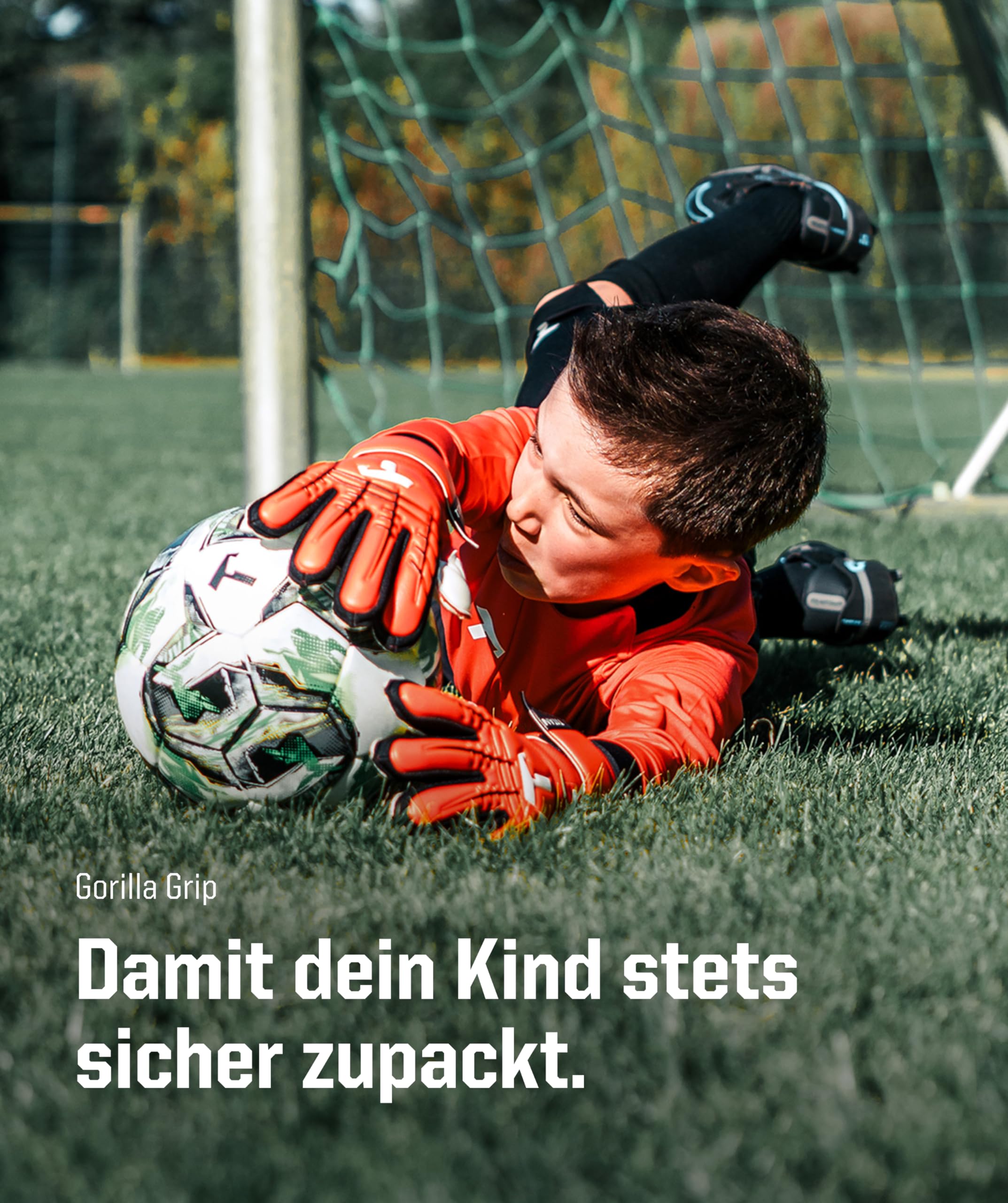 T1TAN Torwarthandschuhe Kinder Beast Junior, Größe 4-6, Alter 5-11 Jahre, 3mm Gorilla Grip, Tormannhandschuhe Jungen, Fußball Torwart Handschuhe, hoher, große Fangfläche, atmungsaktiv