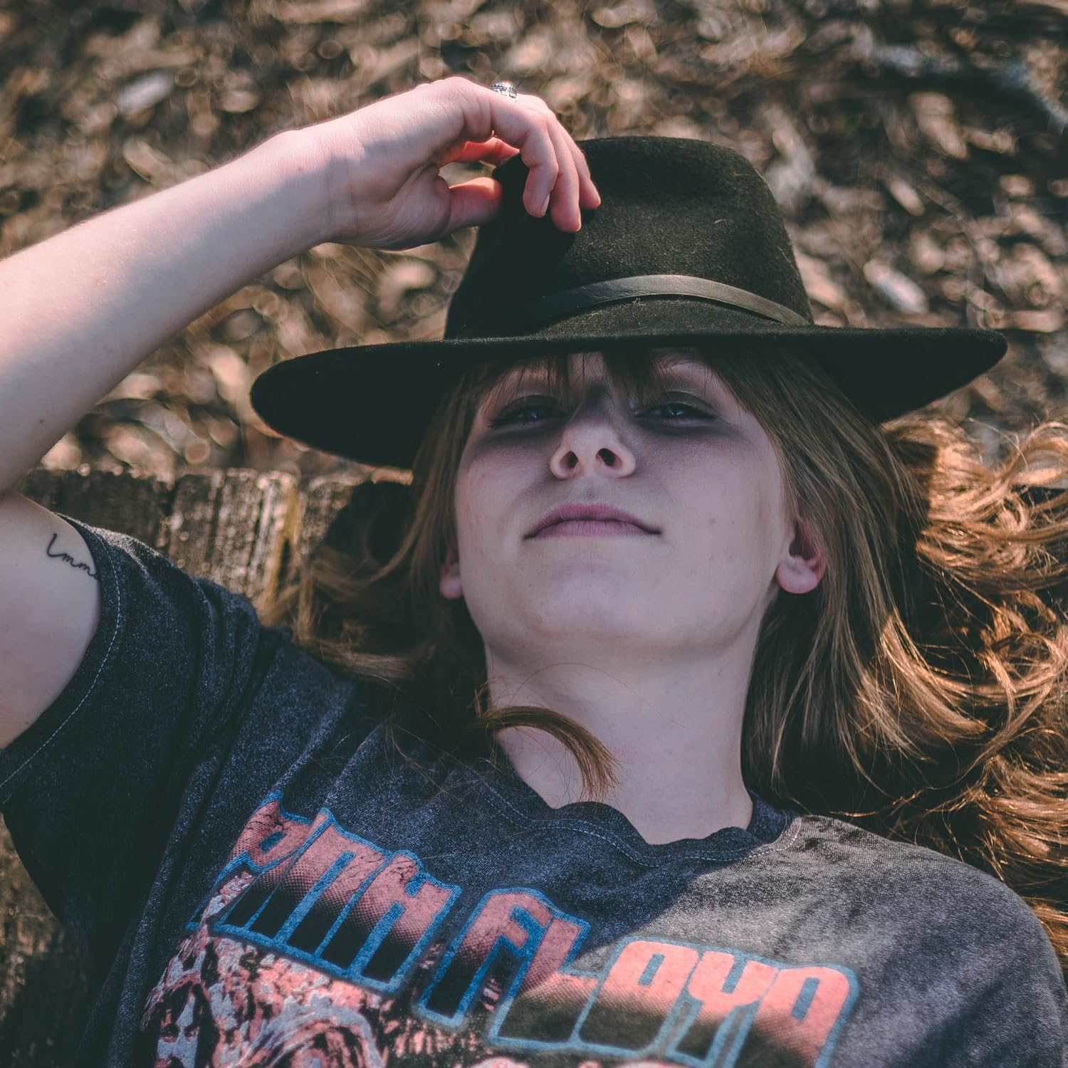 DRESHOW Sombrero de ala ancha Fedora para mujer Hebilla de cinturón Retro Panamá Floppy Hat