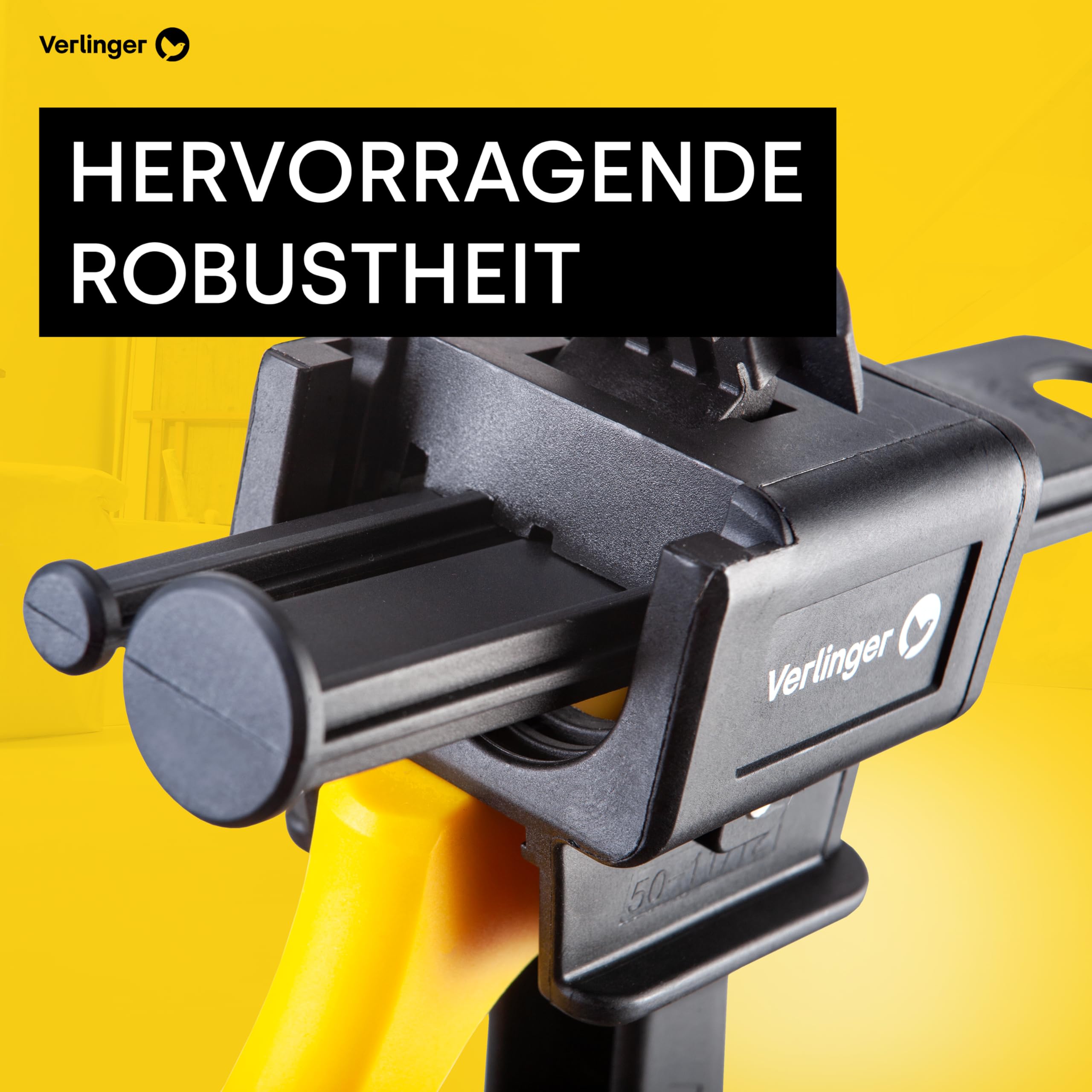 Epoxid Klebepistole Für Epoxidkleber 2 Komponenten 2K Kleber Pistole Baukleber Handwerk Reparaturen Klebstoff Spender 2x25 ml Schwarz Gelb Standard