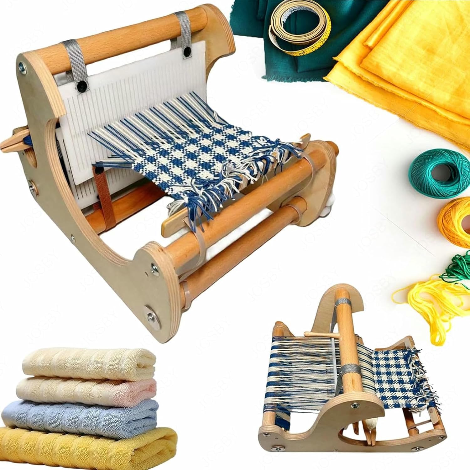 XDRGOOIUY Mini Desktop Creative Loom, 150MM Weaving Width, DIY Hand-Knitting Weaving Frame,for Beginners, Craft Artists
