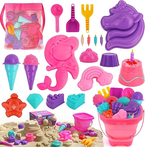 Miniatura 10 de TOY Life Juguetes de playa para niños de 4 a 8 años, juguetes de arena para niños pequeños de 1 a 3 años, juguetes de playa para niños de 8 a 12