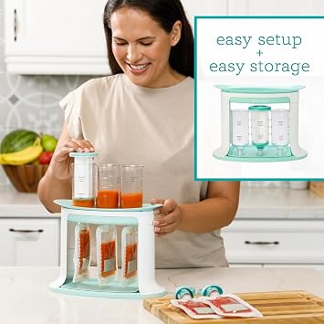 Infantino Squeeze Station for Homemade Baby Food Bag Filling Station for Pureed Food for Babies and Toddlers