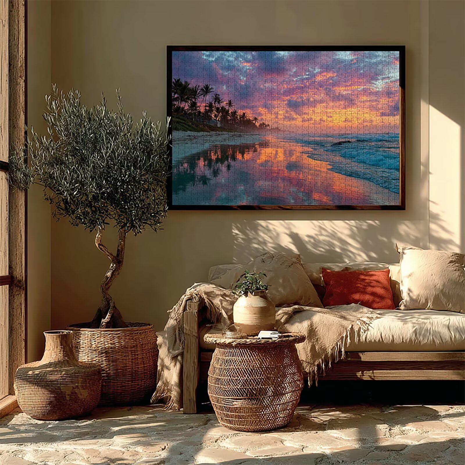 Onde Puzzle 5000 Pezzi Adulti, Puzzle Legno con Scatola 156x105cm, DIY Giochi Divertenti per Familiar, Idea Regalo Uomo e Donna, Squisita confezione Regalo, Estate Decorazioni Casa, (Paesaggio) 6-8204