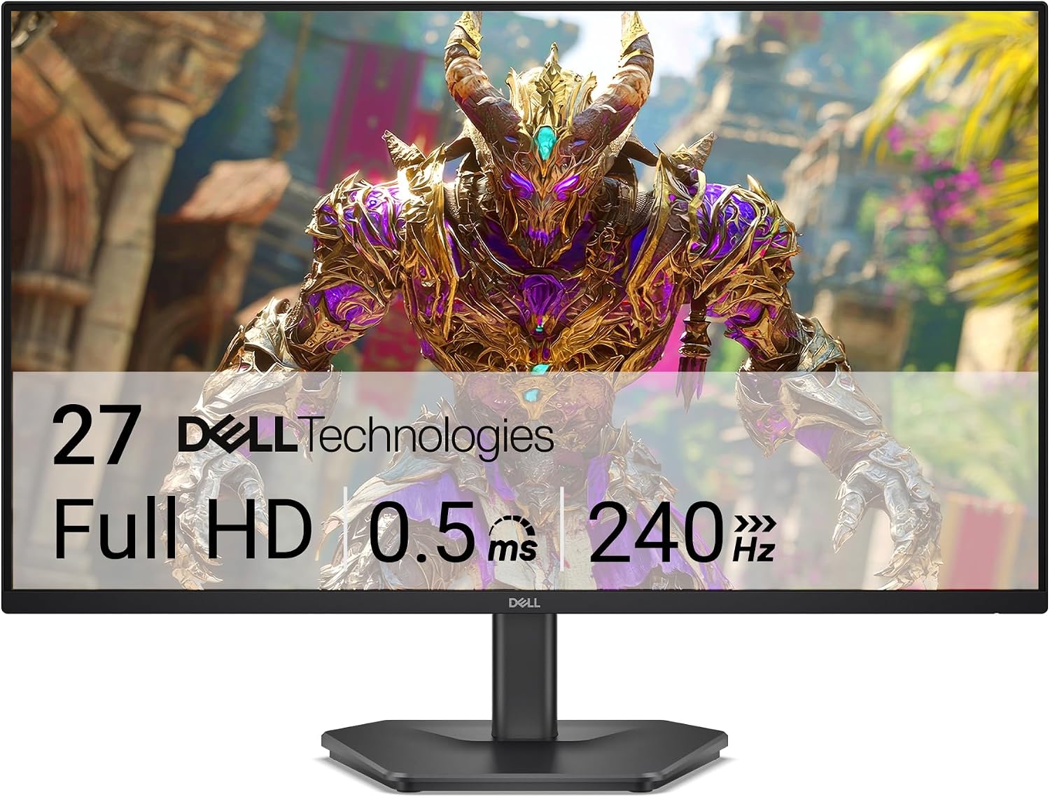 Dell Monitor Gamer 27'' - SE2726HG, Full HD (1920 x 1080), 240Hz, IPS rápido, 0,5 ms, AMD FreeSync Premium, 99% sRGB, HDR10, VESA (100 x 100 mm), DisplayPort, 2 HDMI, garantia de 3 anos, preto