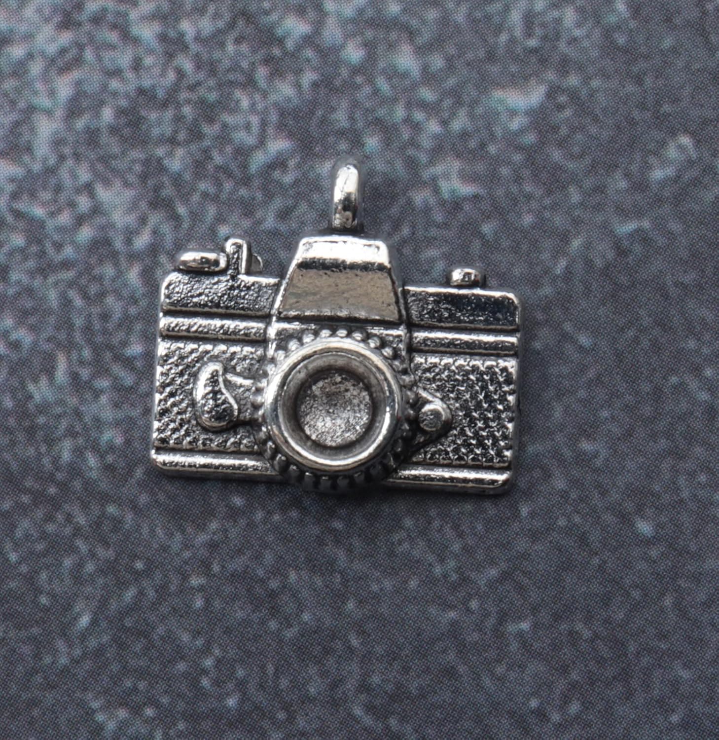 50 Pcs Camera Charms Silver Gold Mini Cute Metal Beading Jewelry Making Kit for DIY Crafting Christmas Gift Idea Necklace Bracelet Earring Keychain Making Supplies Accessories (Silver-1) - Image 6