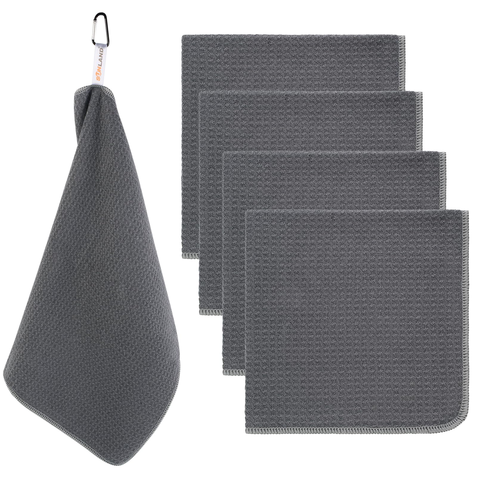 Serviette de sudation microfibre SUNLAND lot de 5 essuie-mains de sport séchage rapide 40x40 cm