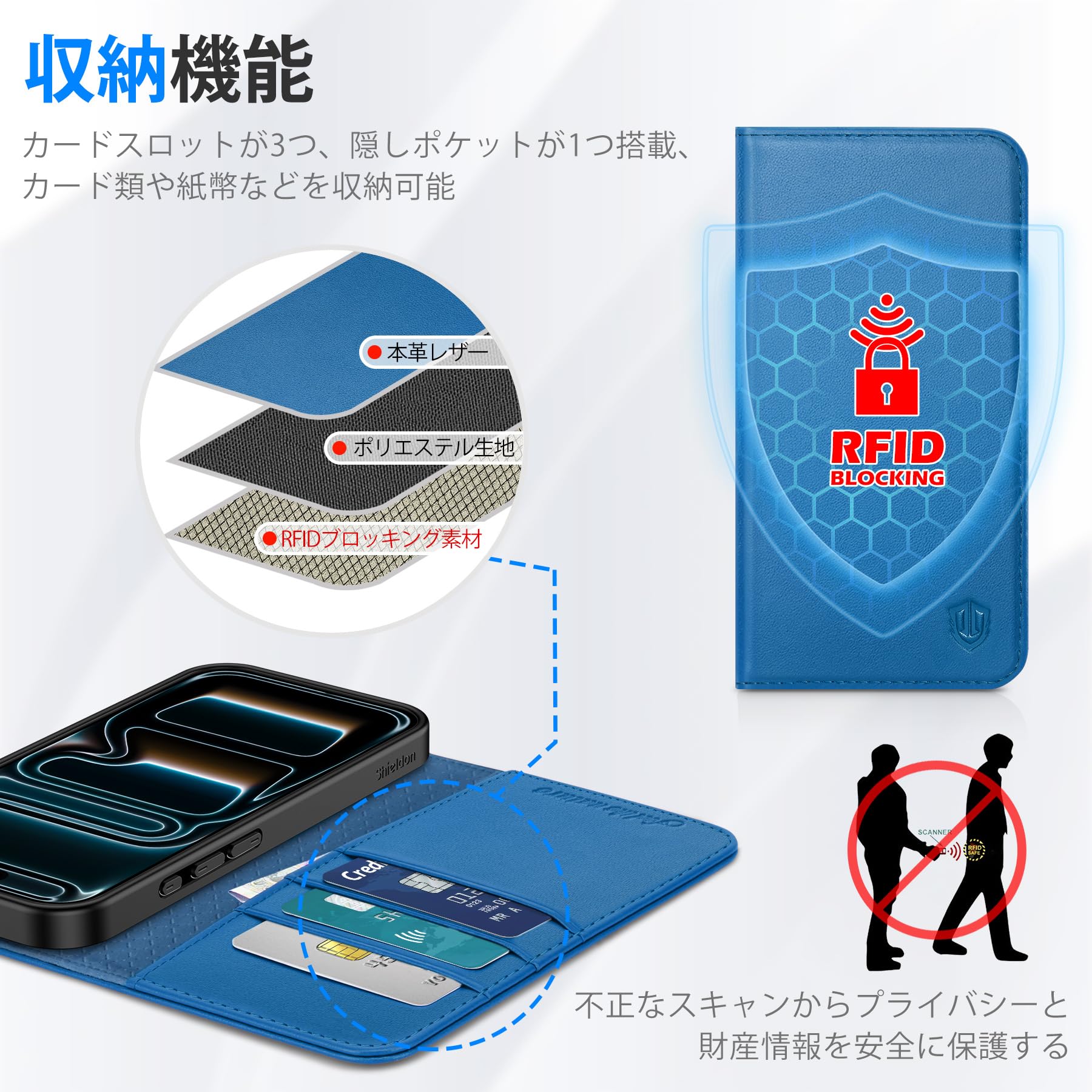 SHIELDON iPhone Air 手帳型ケース 青 Amazon.co.jp: SHIELDON iPhone Air 対応 手帳型ケース 本革レザー 6.5