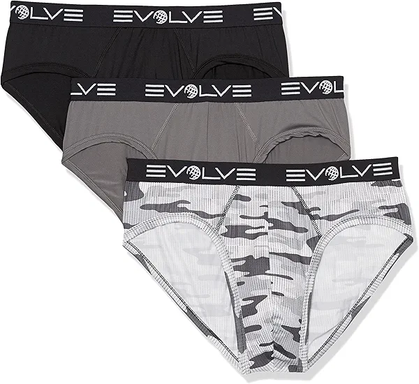 Evolve Men's Micro Sport 3 Pack No Show Briefs