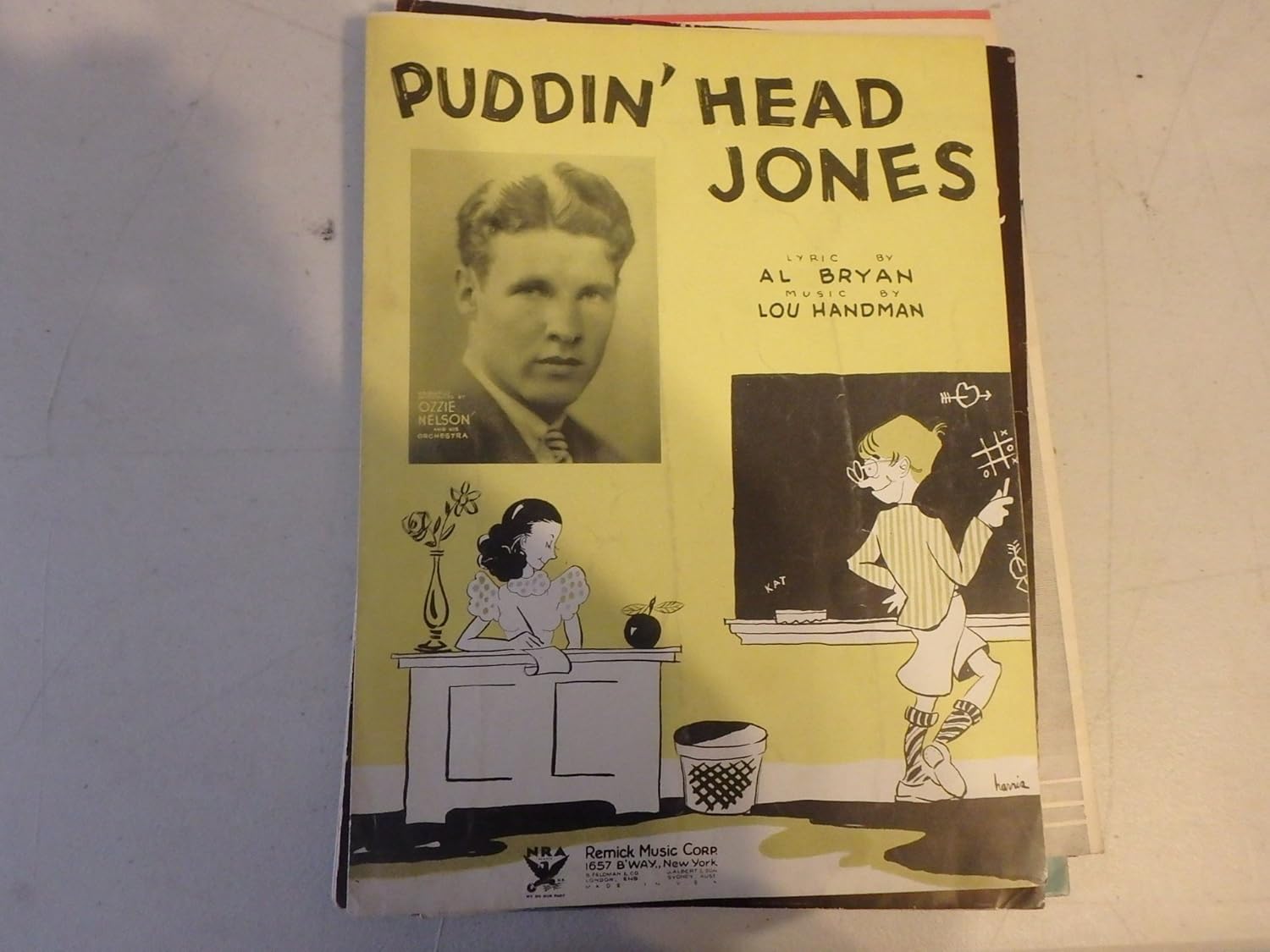 PUDDIN HEAD JONES AL BRYAN 1933 SHEET MUSIC SHEET MUSIC 349 Amazon