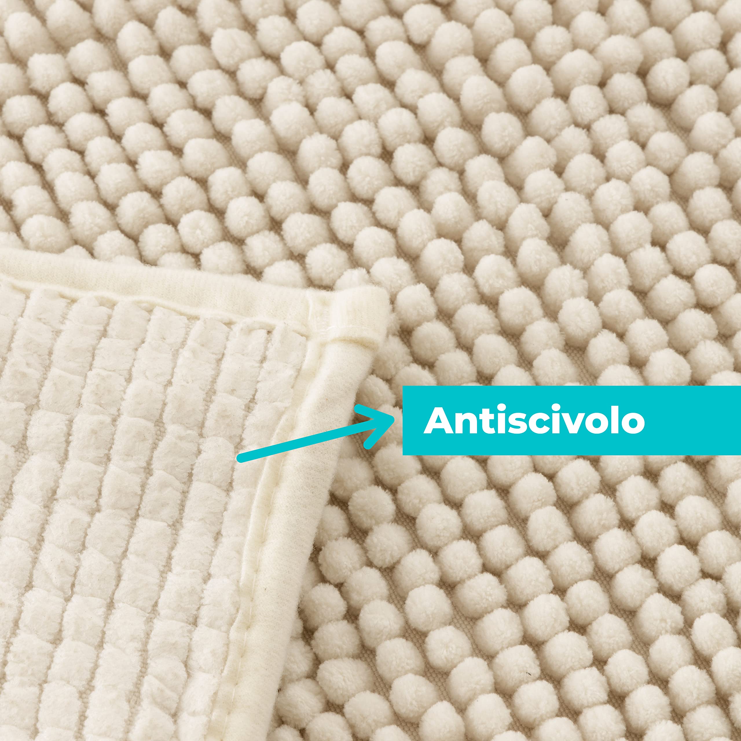 Tappeto Bagno Baroni Home - Cotone 100%, 45x60 Cm, Grigio, Super Assorbente E Morbido - Foto 9