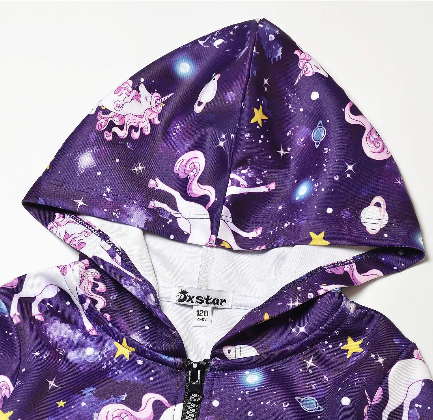 Girls Zip Up Hoodie Jacket Unicorn Sweatshirt with Pockets - Image 3